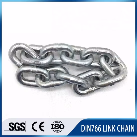 DIN766 DIN764 DIN763 DIN5685A DIN5685c Galvanized Hot DIP Welded Steel Short Link Chain