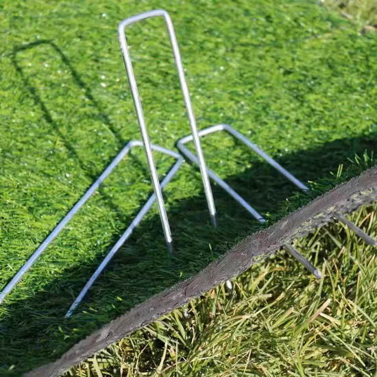 庭の鋼鉄亜鉛メッキ風景草 U 形 SOD ステープル生地ピン ワイヤー杭
